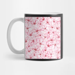 Cherry blossom flowers. Blooming Sakura. Romantic translucent watercolor flowers print Mug